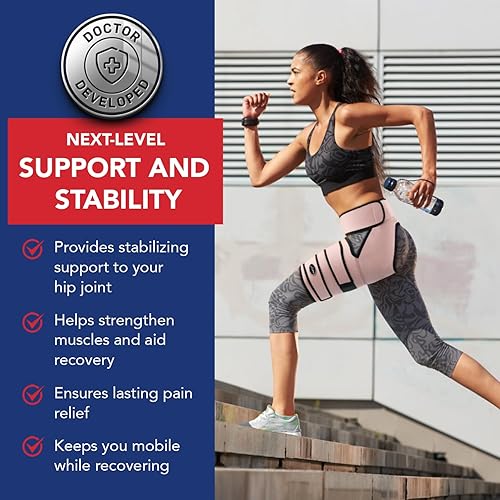 Miniatura 2 de Dr. Arthritis Doctor Developed - Soporte de cadera para mujeres y hombres con manual médico (LXL, rosa)