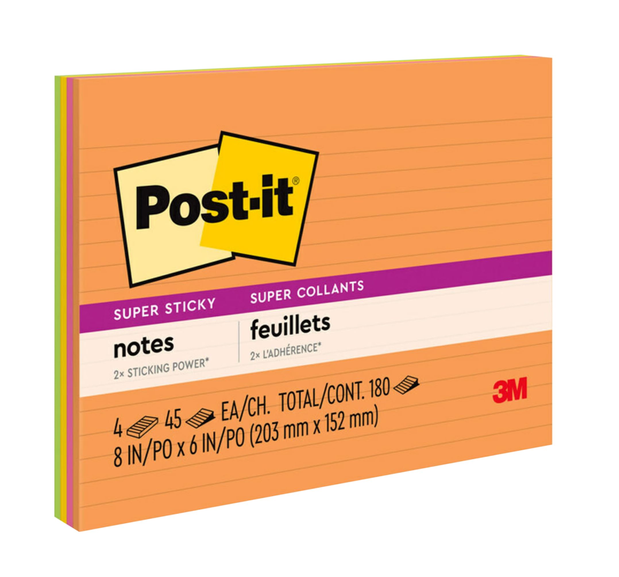 MMM6845SSPL - Post-it Super Sticky Large Format Notes