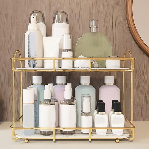 Miniatura 4 de Organizador debajo del fregadero, organizador de baño, estante de almacenamiento de cosméticos de gran capacidad de 2 niveles, estante de