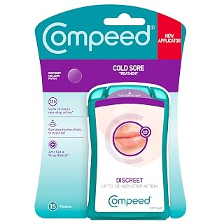 Compeed Cold Sore Patch-Invisible, Fever Blisters For Lips With 12 Hours Non Stop Action Lip Patch For Women, Men And Kids, 15 Patches Pack