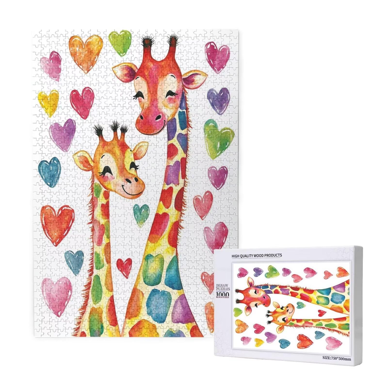 Girafe Puzzle Amour 5000 Pièces Adultes, DIY Puzzles Classiques Art avec Boîte d'emballage et Photos de Référence, Relaxation/Soulagement du Stress/Jeux Amusants, Creatif Cadeau pour Femme M-1852