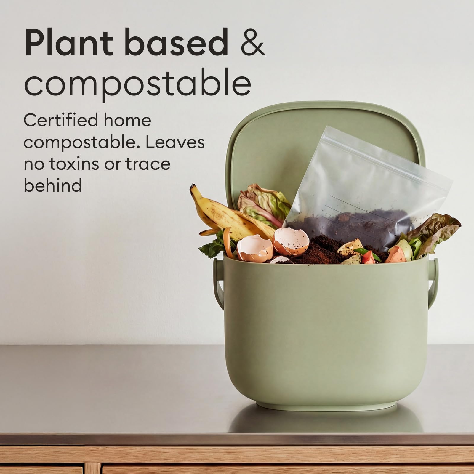 Compostable Zip Lock Bags - Eco-Friendly Produce Storage -4 Compostable Zip Lock Bags - Eco-Friendly Produce Storage -4