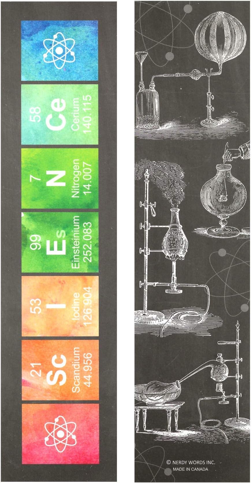 Chemistry Science Periodic Table Paper Bookmarks for Class Handouts and Gifts (32 pcs) by Nerdy Words