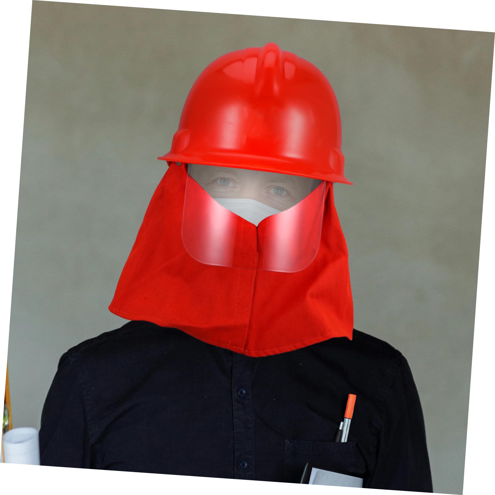 Casco da Vigile del Fuoco Rosso in Abs per Lavoro Antincendio | Protezione per Diverse Situazioni di Incendio, Uso Professionale per Operatori Antincendio, Design Pratico