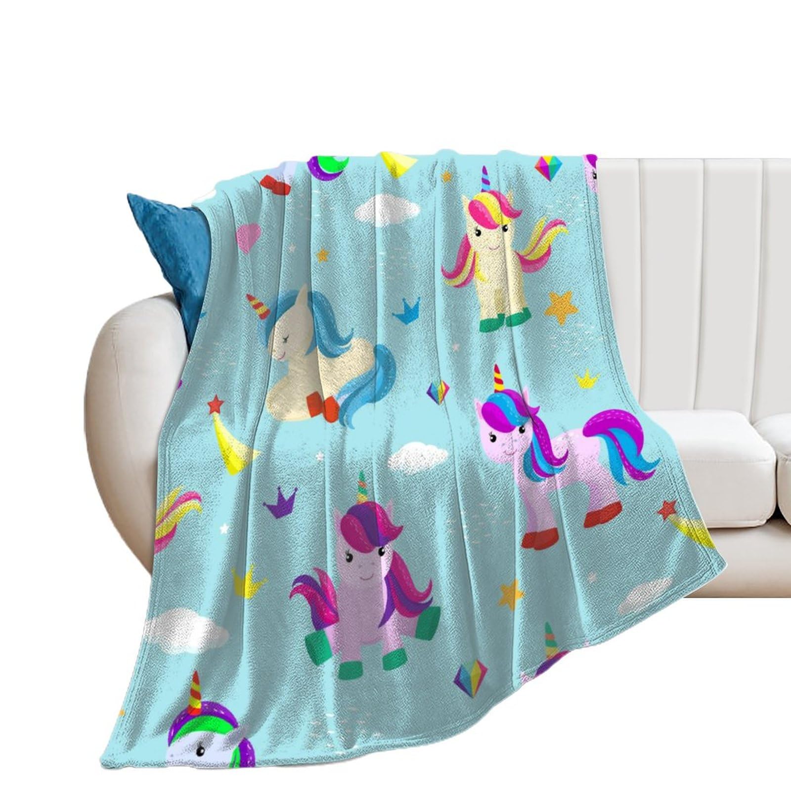 Couverture polaire licorne 130x150 pour couverture de lit salon chambre