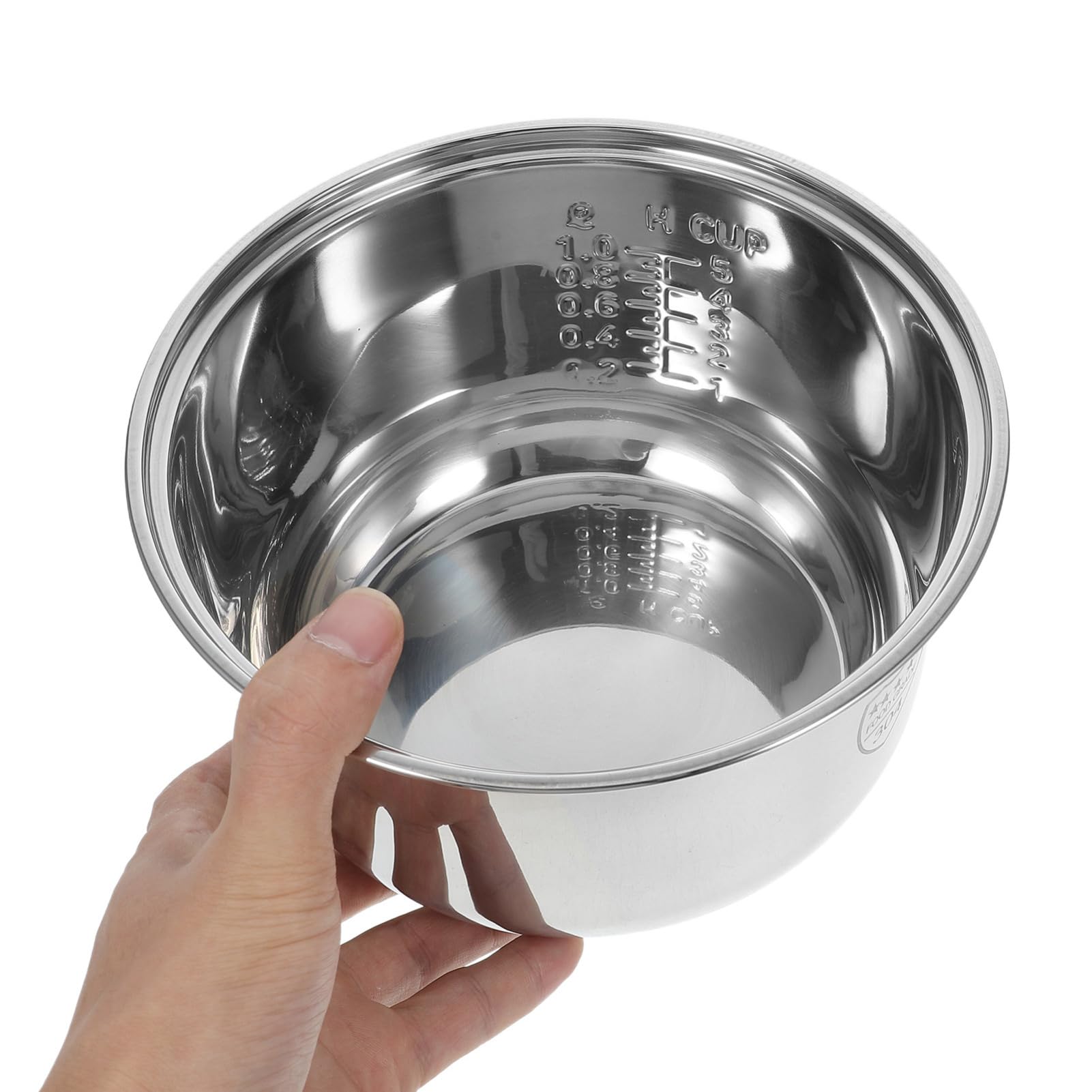 Olla Arrocera Interior De Acero Inoxidable Recambio Para Cocedor Eléctrico Compatible Con Diversas Marcas Para Cocción De Arroz Guisos Y Porridge Resistente Y Fácil De Limpiar