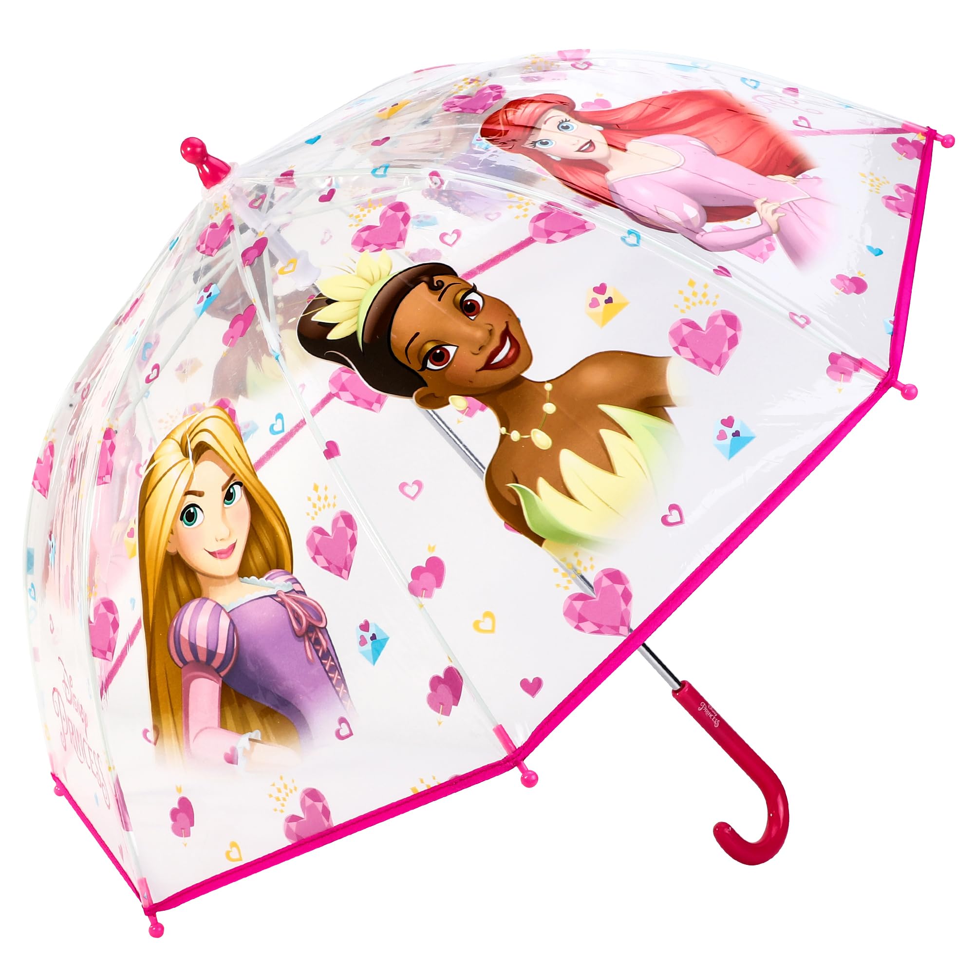 Princess Dome Umbrella for Kids Childrens Boys Girls Brolly with Safety Open