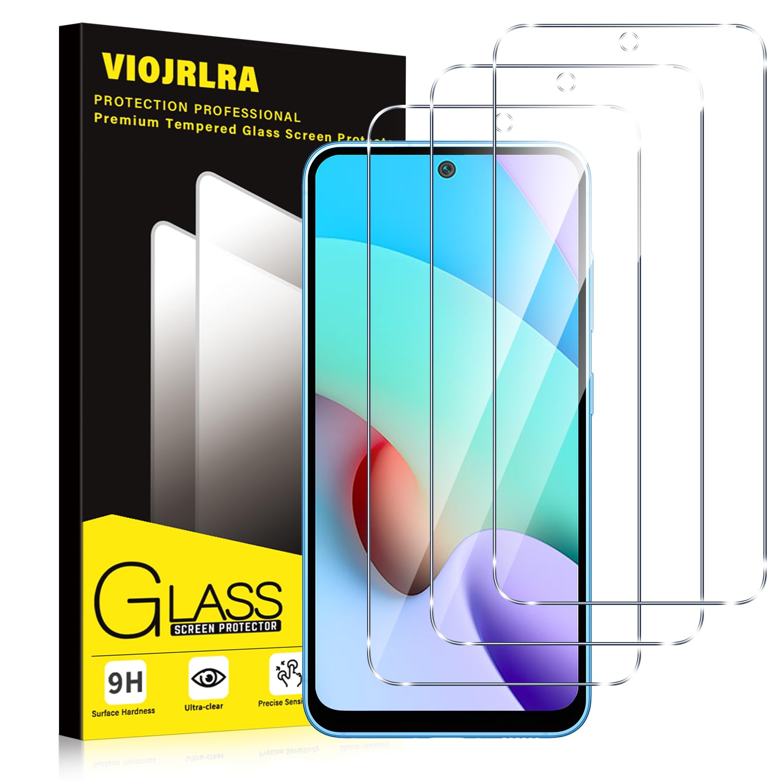 Ydiciv 3 Pezzi Vetro Temperato Compatibile con Xiaomi Redmi Note 11 Pellicola Protettiva, Anti-Impronte, Senza Bolle, Durezza 9H, HD Chiaro