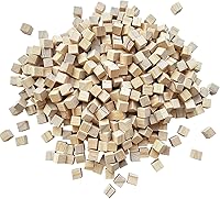 MUXGOA 500pcs 1cm Unfinished Pinewood Cubes - Smooth Wood Blocks for Crafts, DIY Projects, Kids Education & Home Decor