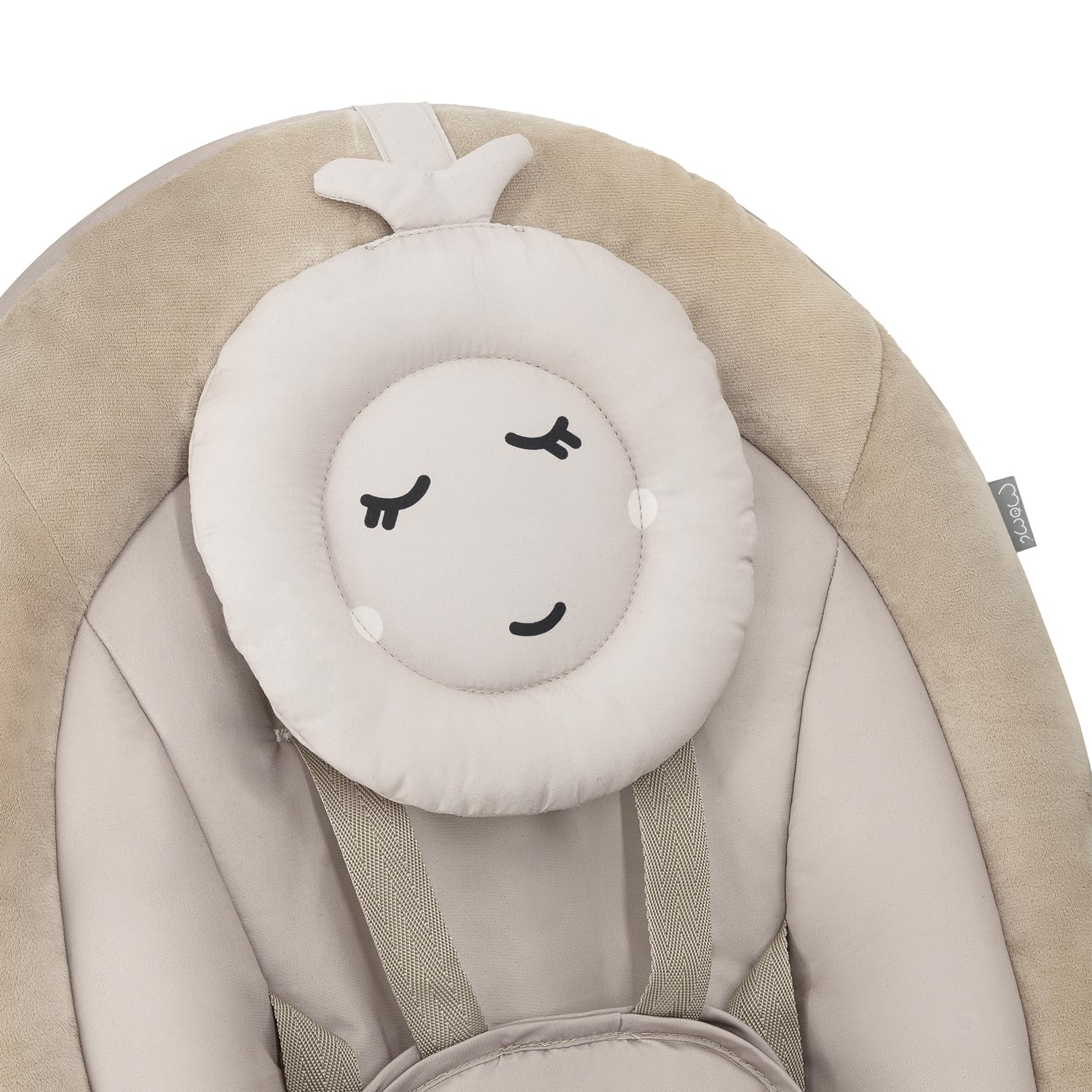 Balancelle MoMi LISS pour bébés jusqu'à 9 kg, pliable, à piles ou secteur avec câble USB, harnais 5 points, arche avec jouets, 6 mélodies, minuterie, 5 vitesses de balancement