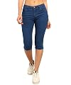 Nifty Women's Denim Stretchable Slim Fit Capris (CPRI_PLN_BTA_32_Bata_32)