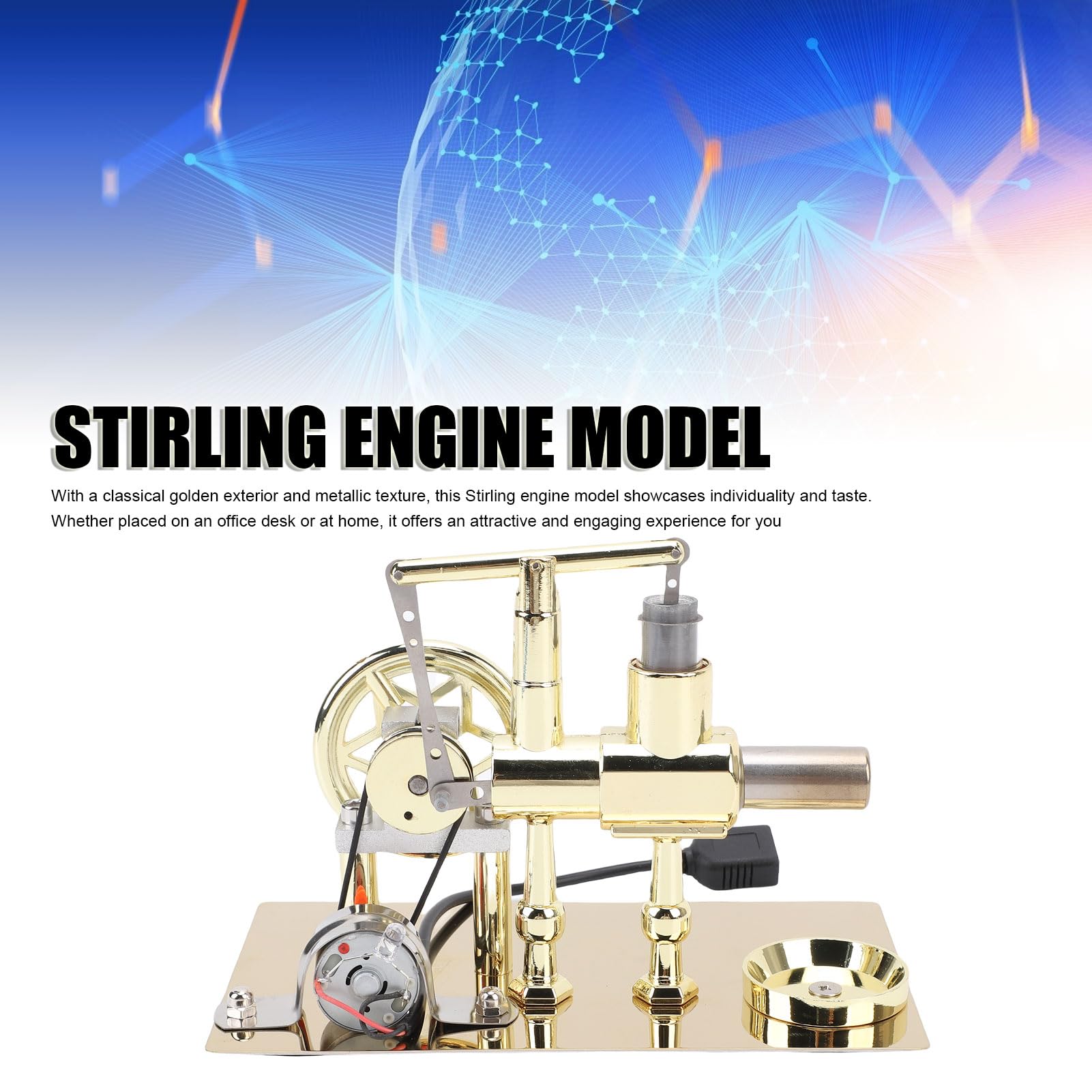 Stirlingmotormodell mit LED-Licht-Heißluft-Stromgenerator für den
