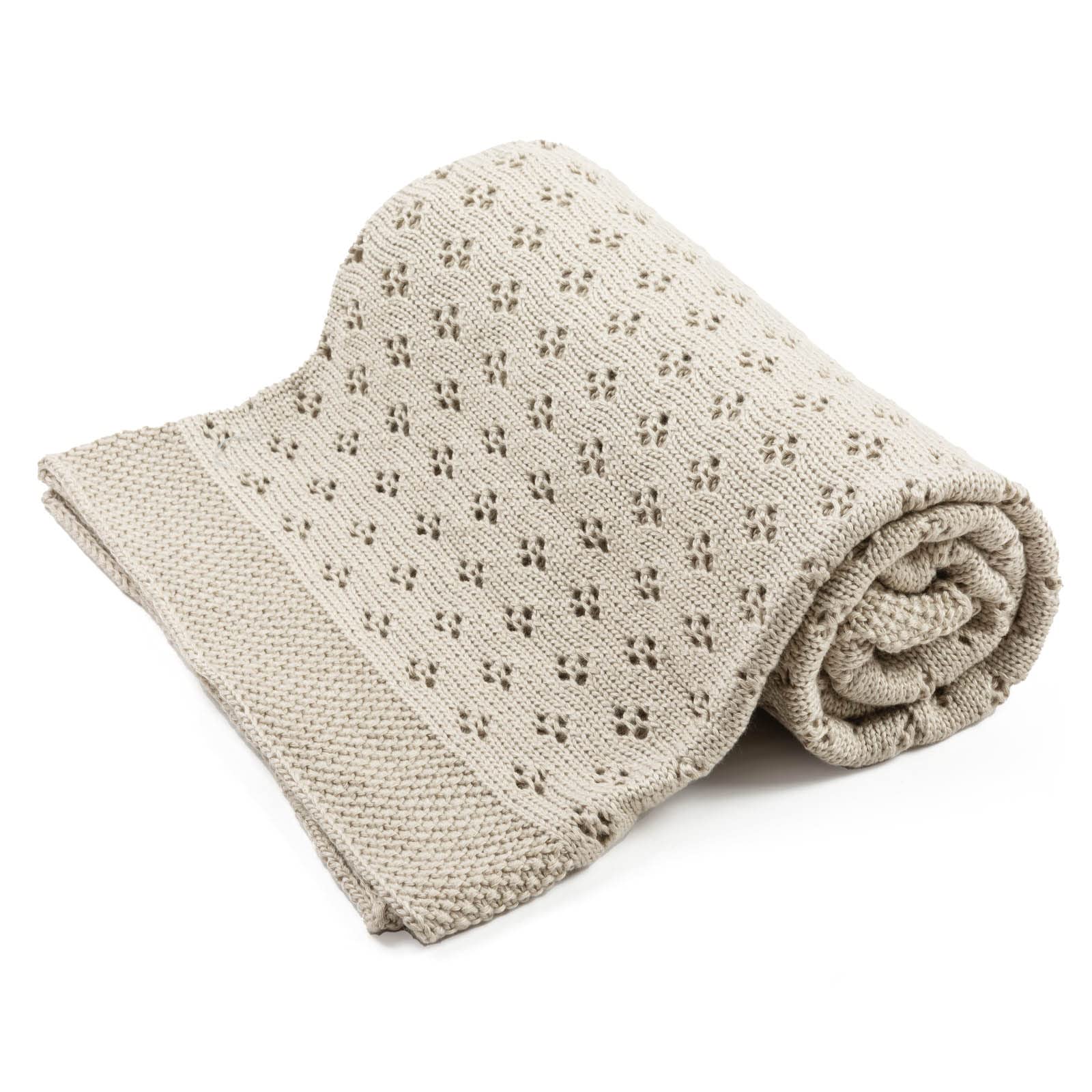 Bellochi Manta de Bambu para Bebe - Acogedor y Calada Mantita para Chica o Chico - Suave Aireado Verano Manta Bebe Recien Nacido - Hecha a Mano - 100x80 cm - Creamy Nut