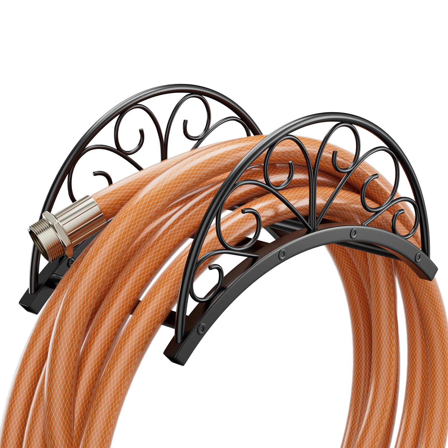 Josmimic Soporte de Metal para Manguera de Jardín - Colgador Montado en la Pared, Resistente para Cables de Extensión de Agua y Manguera de Vacío