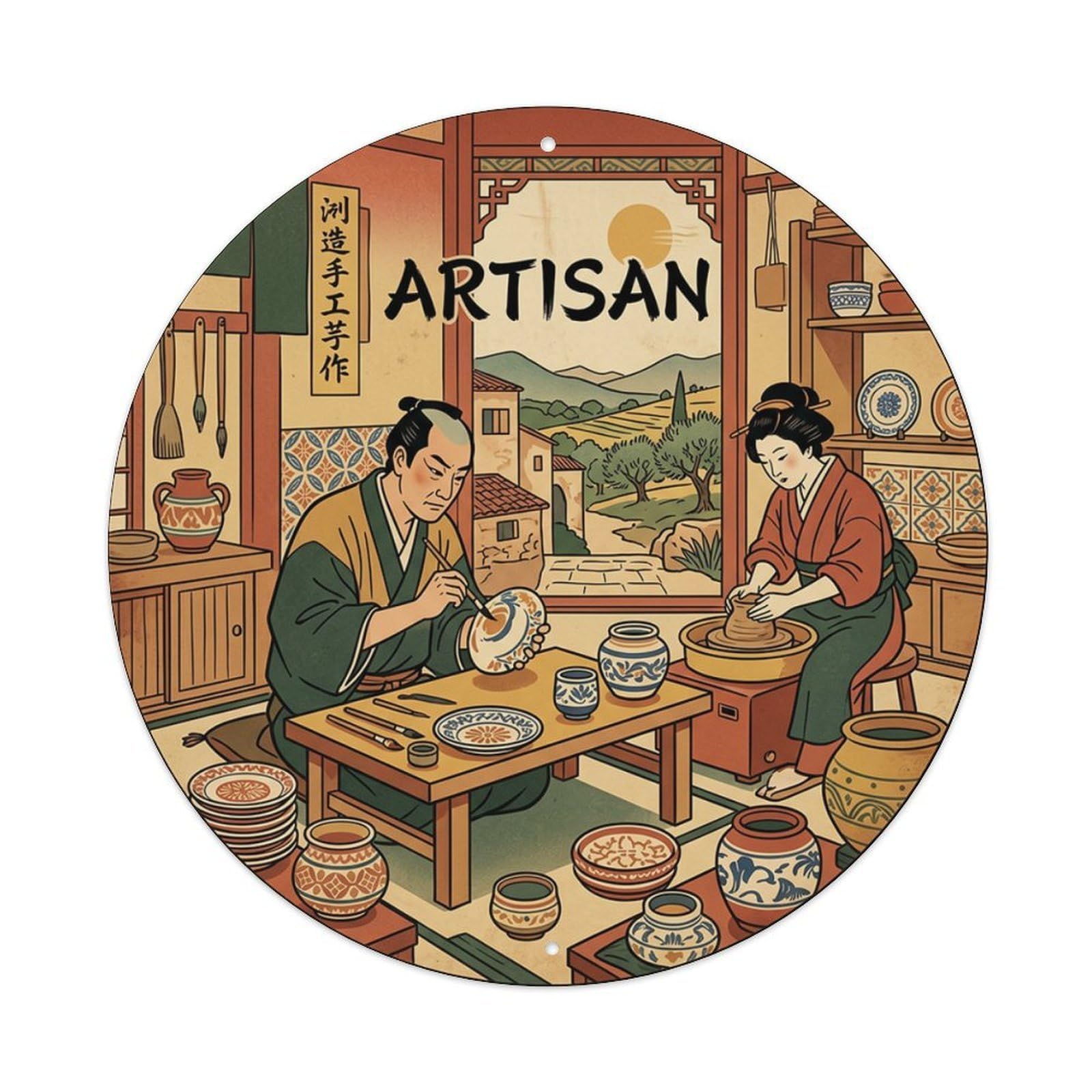Mallorca Artisan Tradition Island Craft Workshop Metal Tin Sign