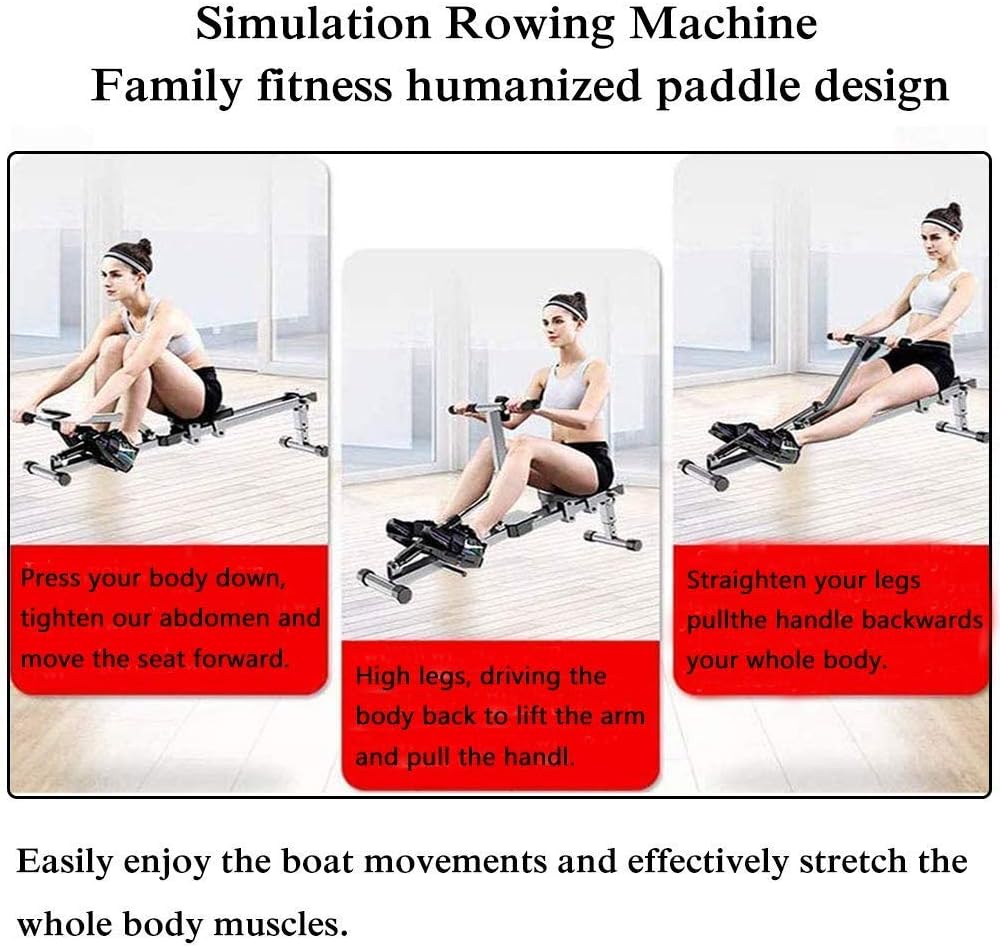 Foldable Rowing Machines Rowing Machine for Home Use Foldable Mute Easy to Store Home Fitness Machine Apply to Indoor Very Much Safe and Healthy Exercise