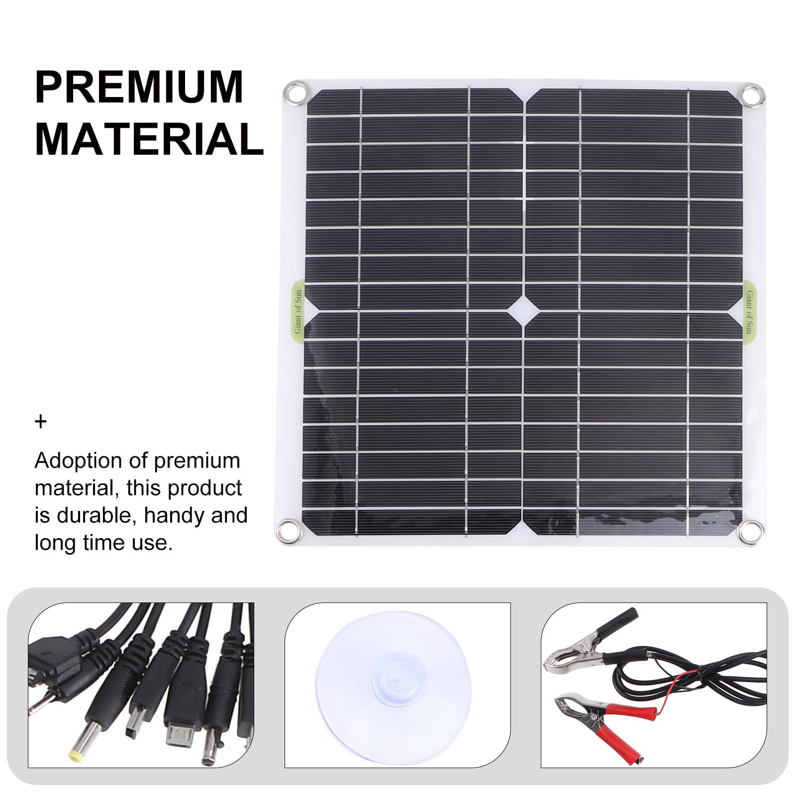 Kisangel Kit Pannello Solare Monocristallino 200w Leggero e Facile da Trasportare per Attività All'aperto e Campeggio Efficienza del 98% e Design Compatto