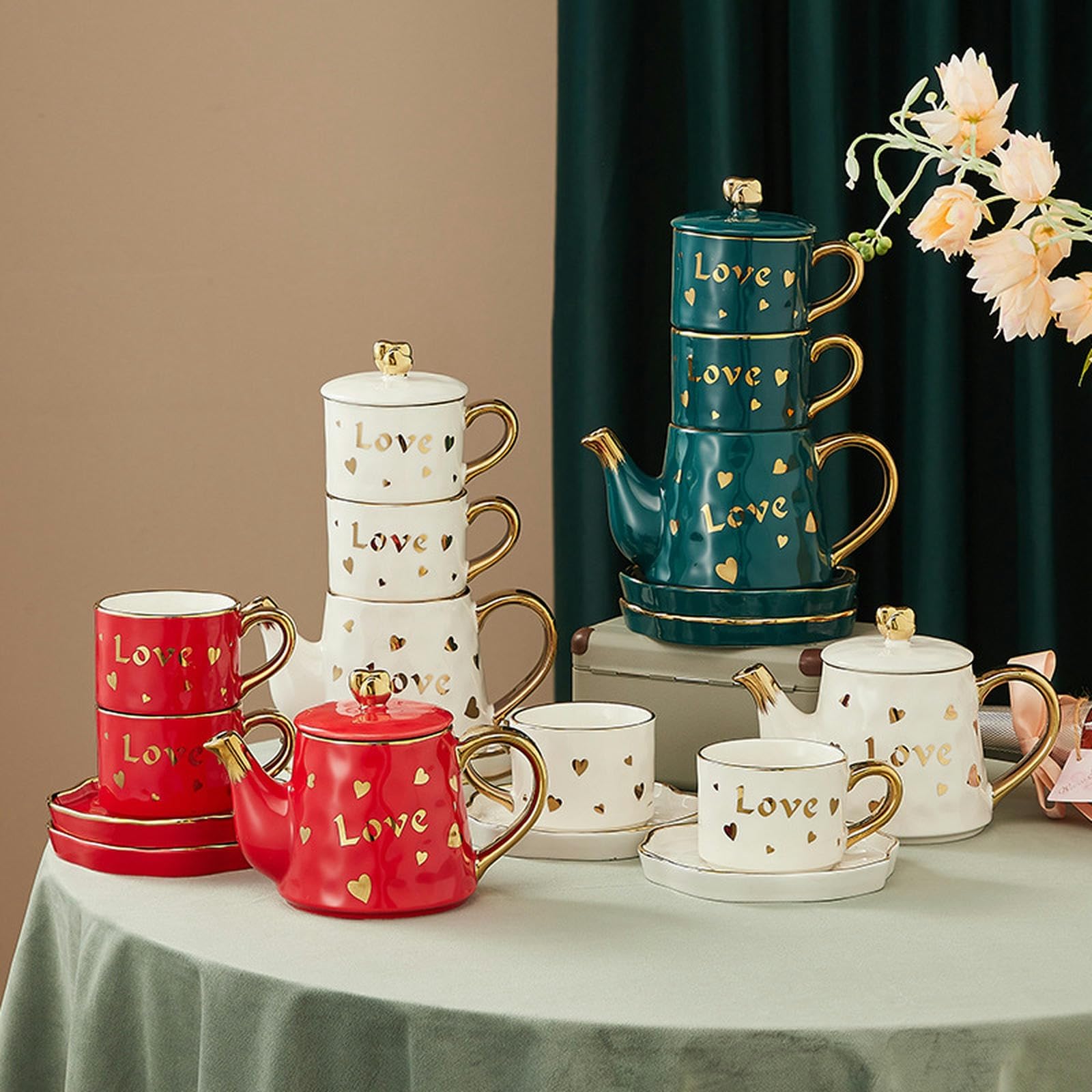 アクセサリー dancing heart tea party ring <pot ver.> Tea Party Ring Set – GenZAlternative