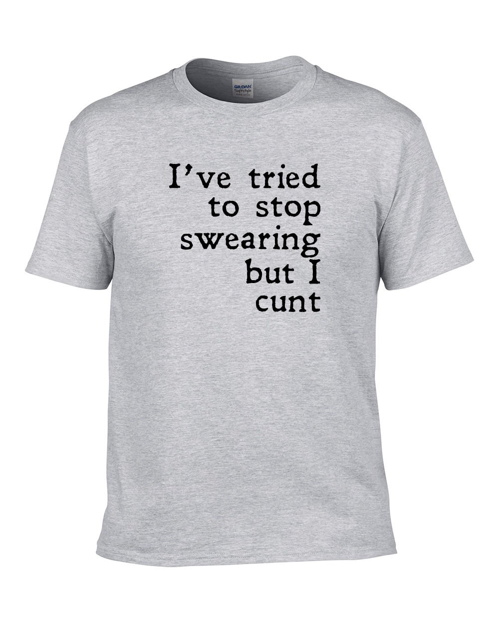 Smartypants Grey I Tried To Stop Swearing But I C*** Funny Rude Explicit Swearing Slogan T-Shirt (Medium, )