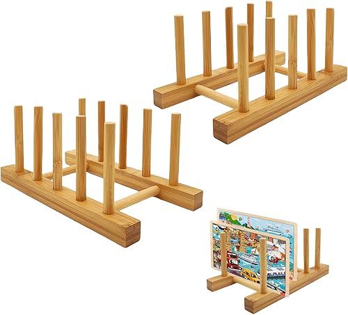 Soporte de exhibición de madera para rompecabezas de 2 piezas, estante organizador de rompecabezas para adultos amantes de la colección de