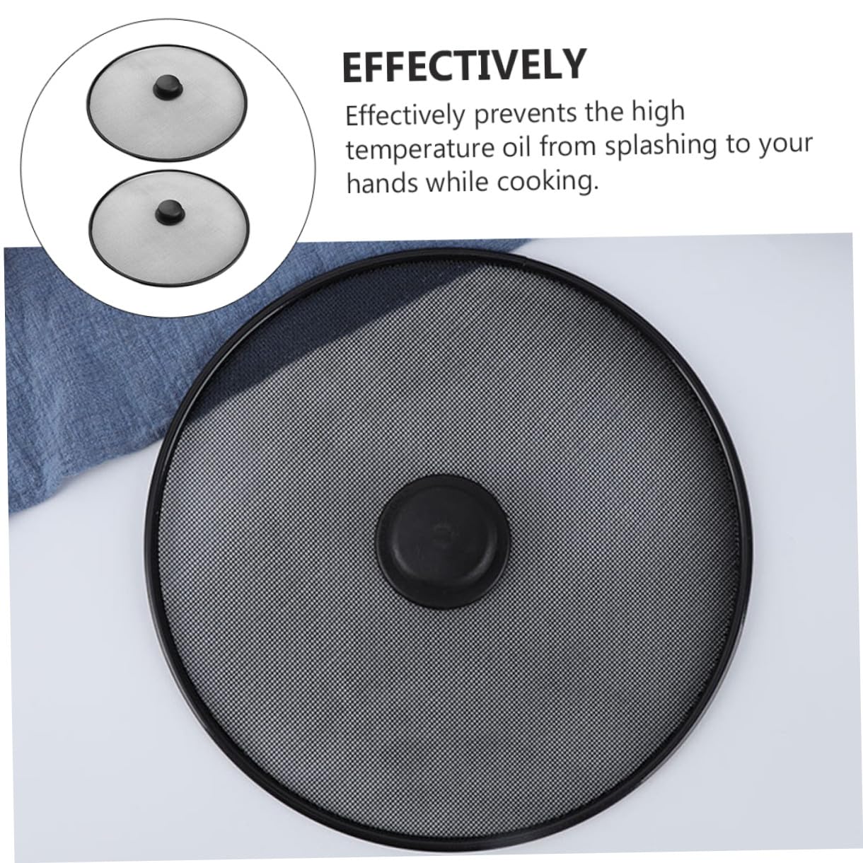 4 Piezas Cubierta a Prueba de sartén Inoxidable Pantalla de Salpicaduras Accesorios cocinita Cubierta Universal para Olla Tapa a Prueba de Aceite Olla de salvaguardia