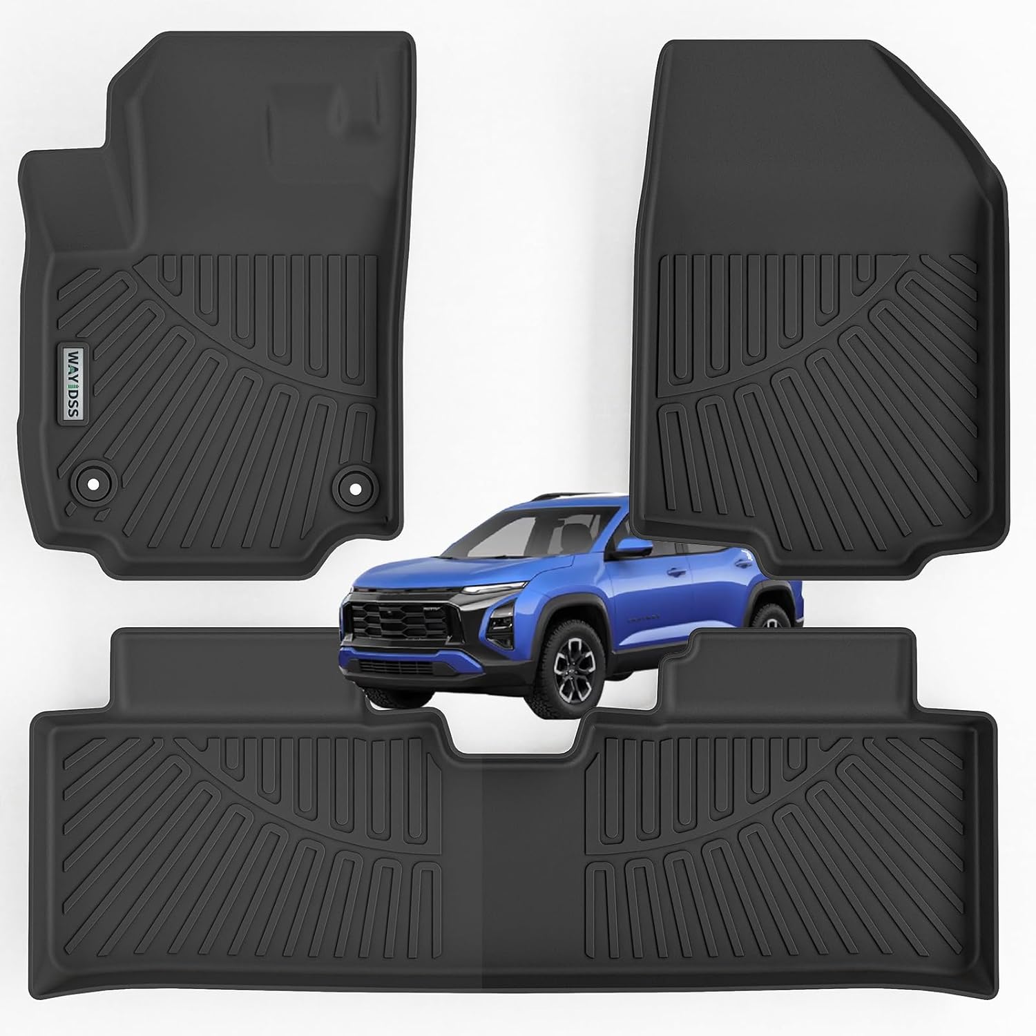 Floor Mats for All-New 2025 Chevy Equinox Fuel Version (Non EV),TPE All Weather Protection Slush 1st & 2nd Row Car Floor Liners Accessories for Chevrolet Equinox 2025 2025 Equinox Floor Mats (Fuel)