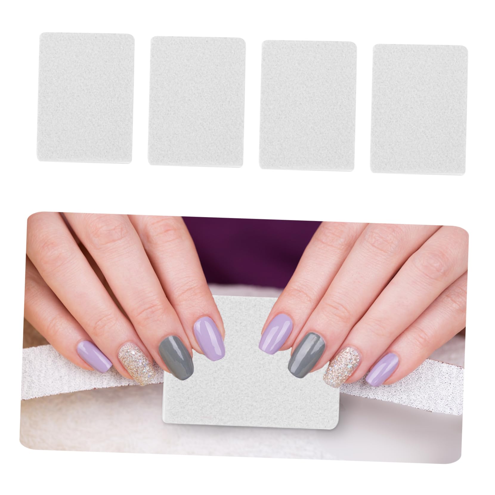 FOMIYES 120piezas Mini Limadores De Uñas De Esponja Coloridos Herramientas De Arte Para Manicura y Pulido Limas De Uñas De Doble Cara