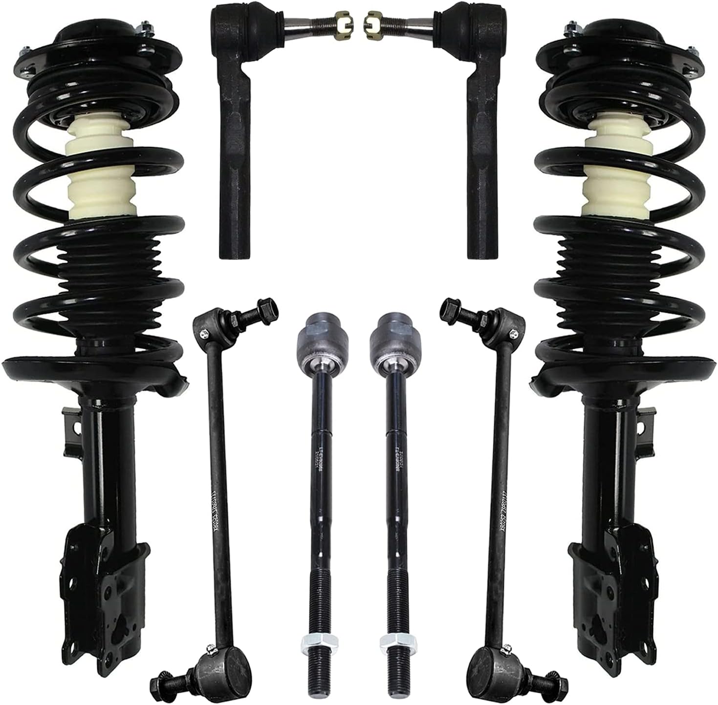 Detroit Axle Front Struts Assembly + Sway Bars + Tie Rods