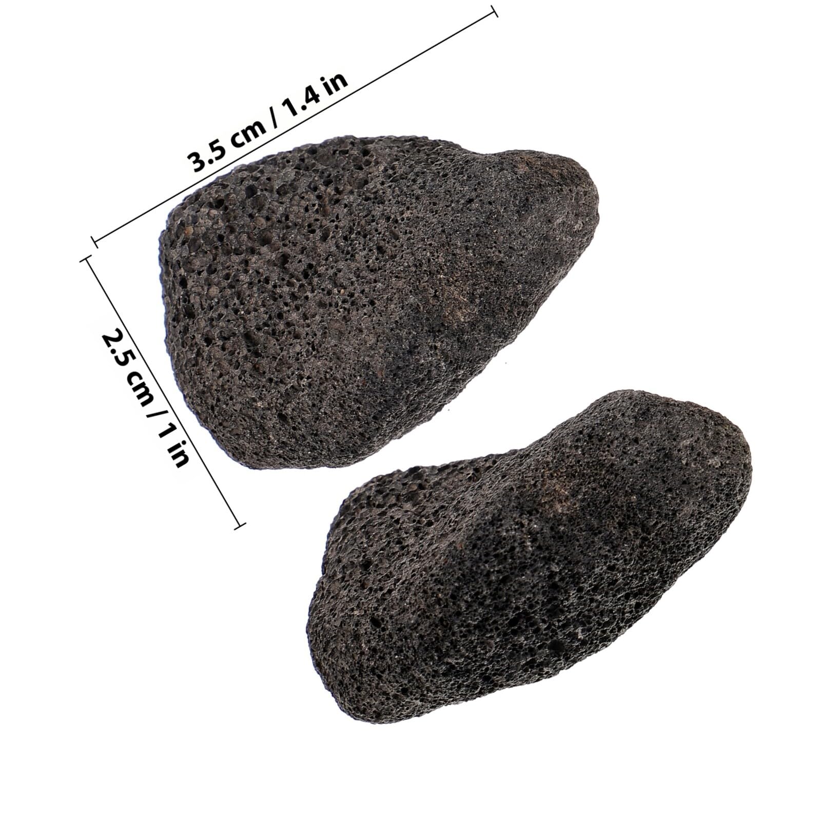 Hemobllo Roche Volcanique Naturelle Noire Poreuse 200g 2-4cm pour Décoration Aquarium, Plantes en Pot et Aménagement Paysager, Pierre Volcanique Respirante pour Terrarium et Jardin