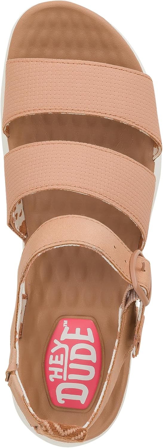 HEYDUDE Womens Delray Buckle Classic Sandal | Lightweight Platform Sandal with EVA Footbed and Adjustable Buckle