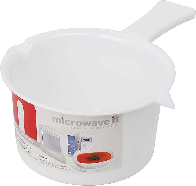 Microwave It Microwave Sauce Pan, White, 500 ml