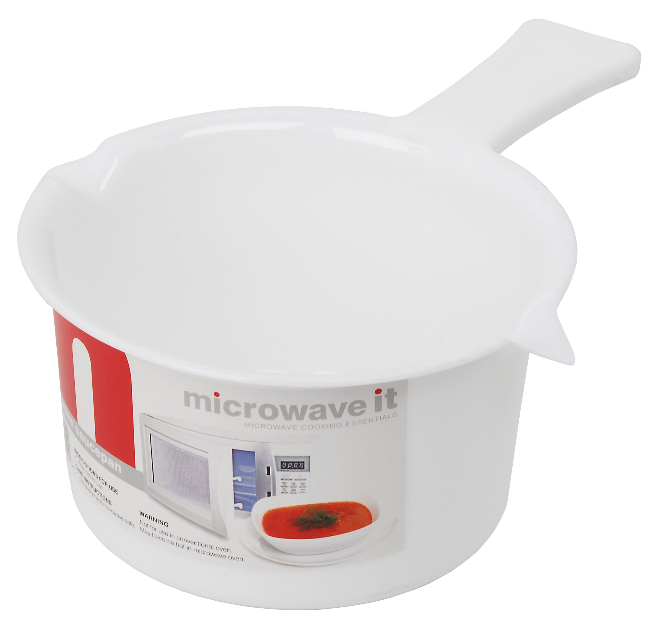 Microwave It Microwave Sauce Pan, White, 500 ml