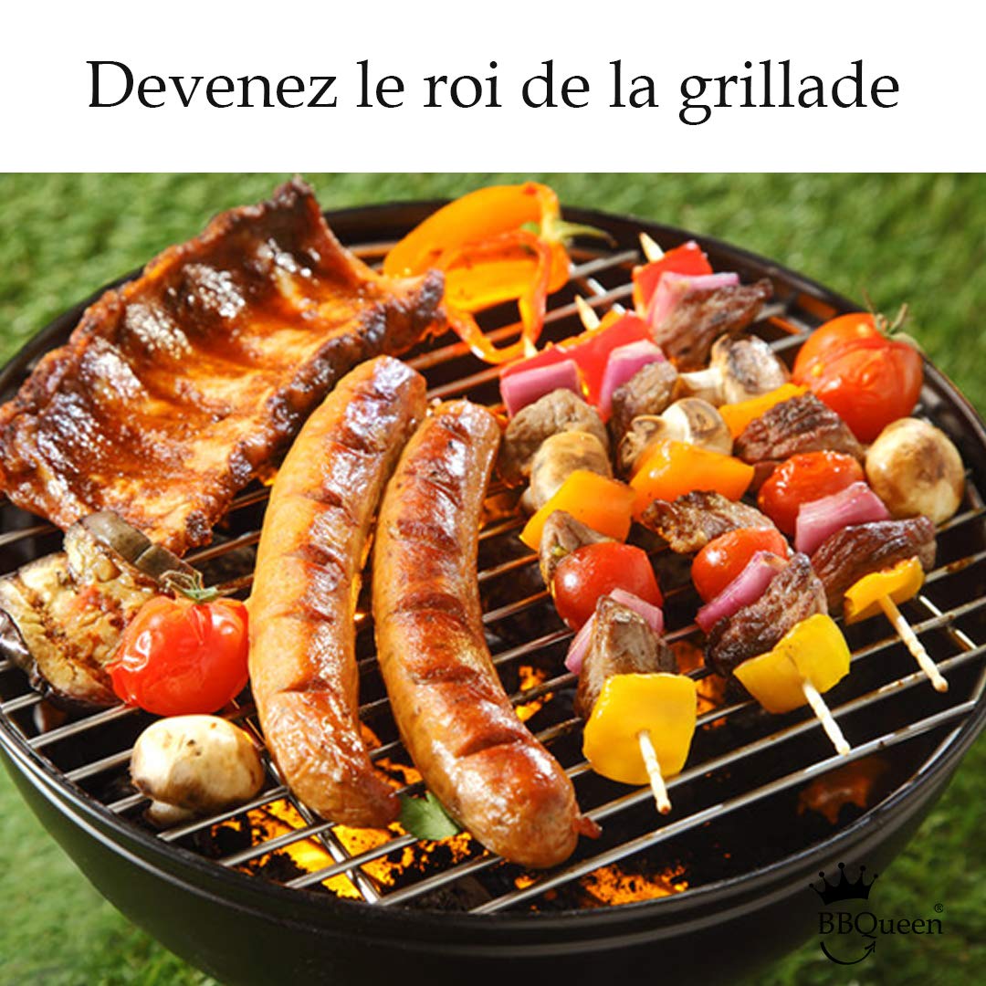Grande Pince INOX à roulettes Multifonctions pour Barbecue, Taille 50 cm