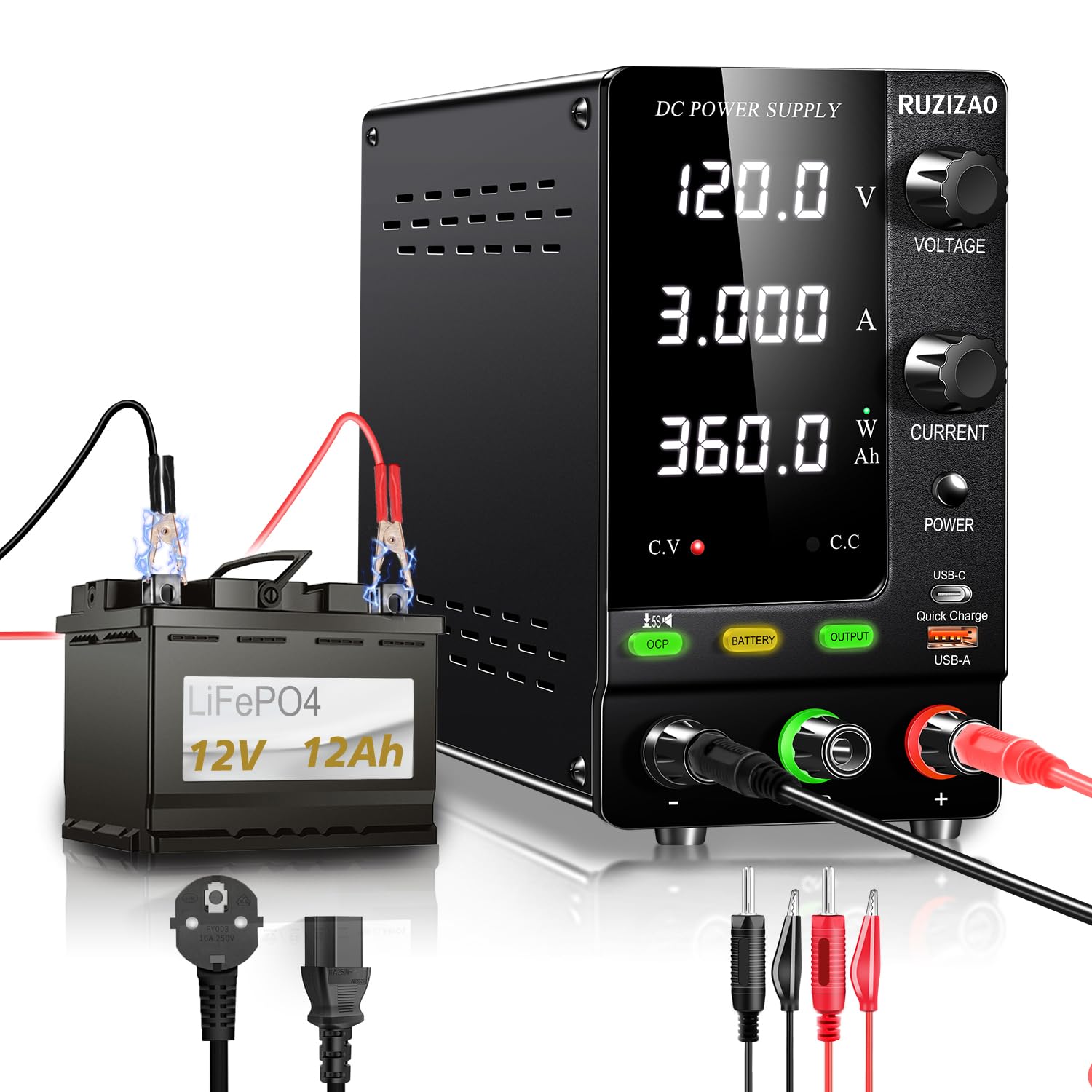 Alimentation de Laboratoire 120V Stable Évite la Surtension - 8