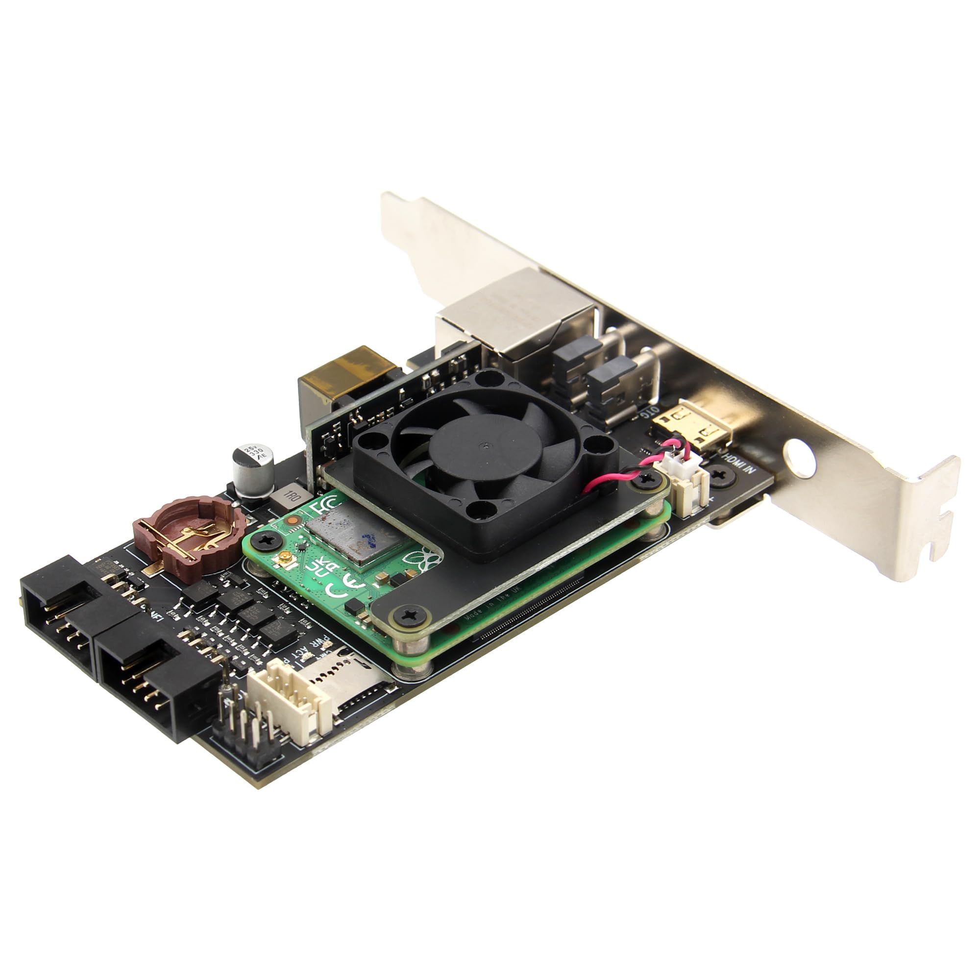 Geekworm X651 KVM Over IP Kit PCIe for Raspberry Pi Compute Module 4 CM4 | Supports KVM V3 OS，Integrated PoE & ATX Control，Video Capture via CSI, Not Include CM4