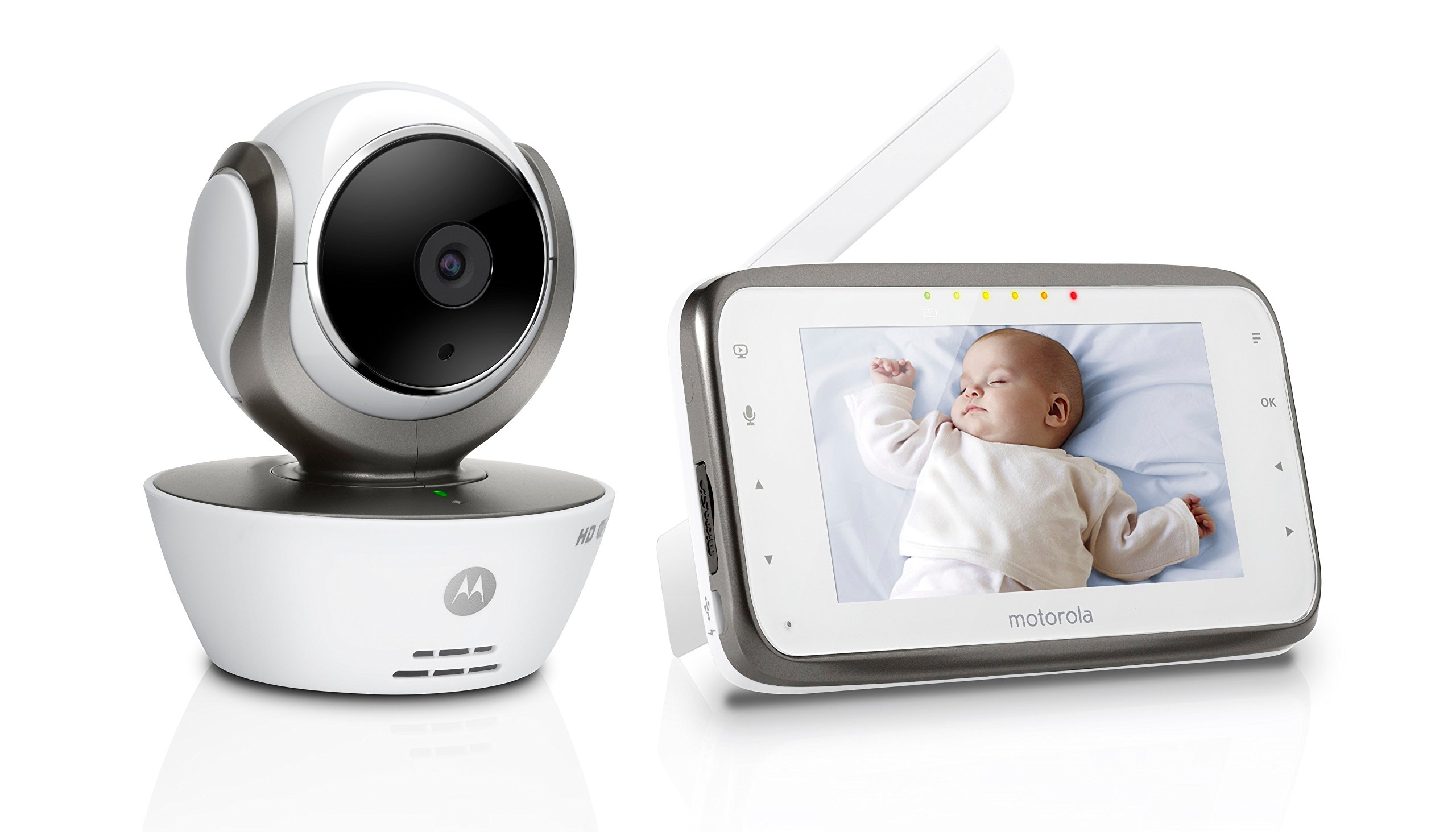 Motorola Babyphone Vidéo connecté Wi-Fi avec écran 4,3" - MBP854 Connect Blanc