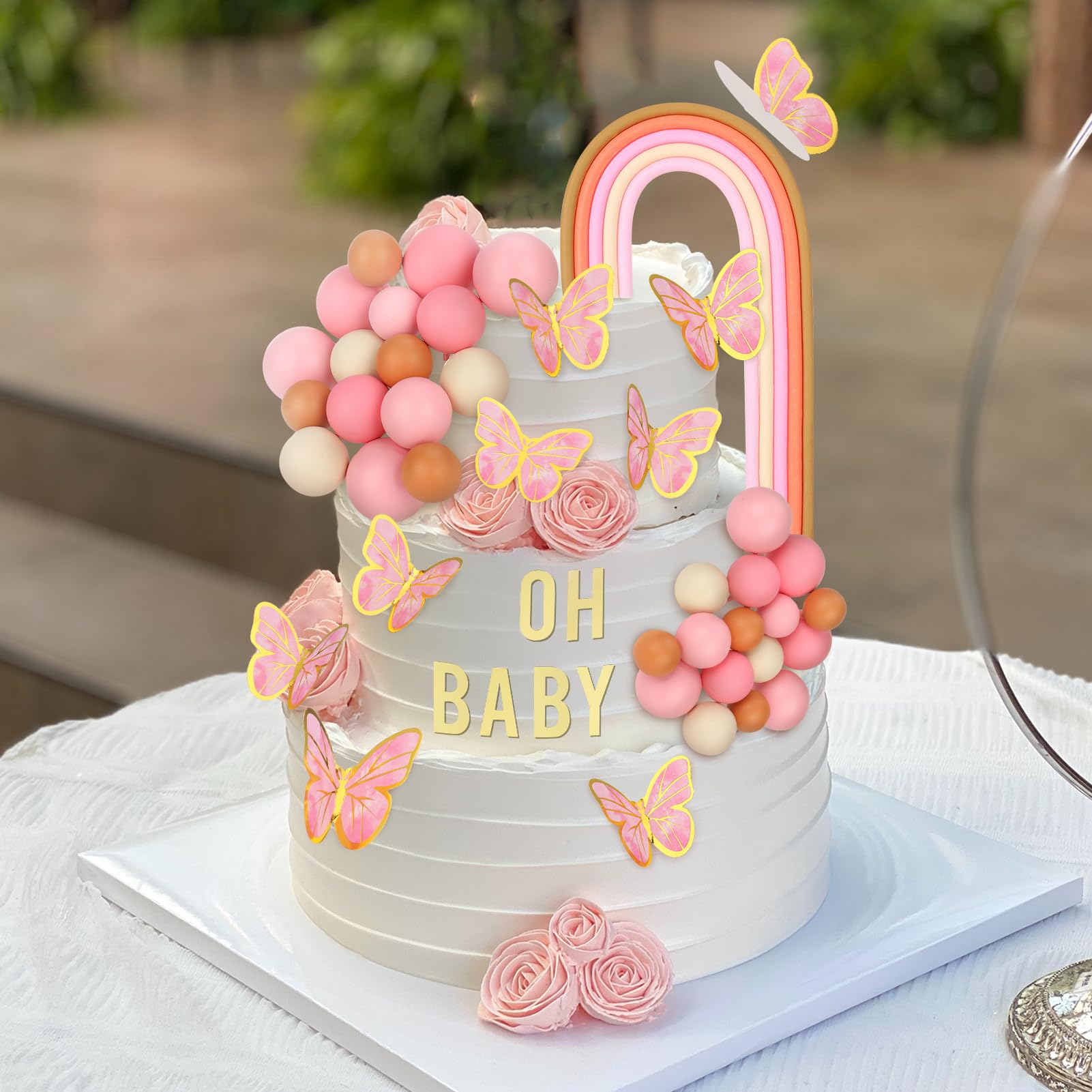 Décoration De Gâteau Arc-en-ciel Pour Gâteau De Mariage Ou D'anniversaire Motif Arc-en-ciel