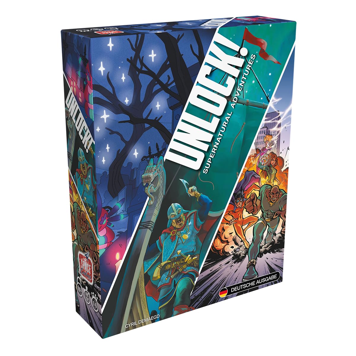 Space Cowboys , Unlock! Supernatural Adventures, Family Game, Puzzle Game, 1-6 Players, From 10+ Years, 60-90 Minutes, German