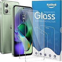 2 Pieces Tempered Glass Screen Protector for Motorola Moto G54/G14 Anti-Scratch, 9H Hardness, 0.33 mm Transparent, Bubble Free, Anti-fingerprint Film for Moto G54 5G/G14, Easy to Install