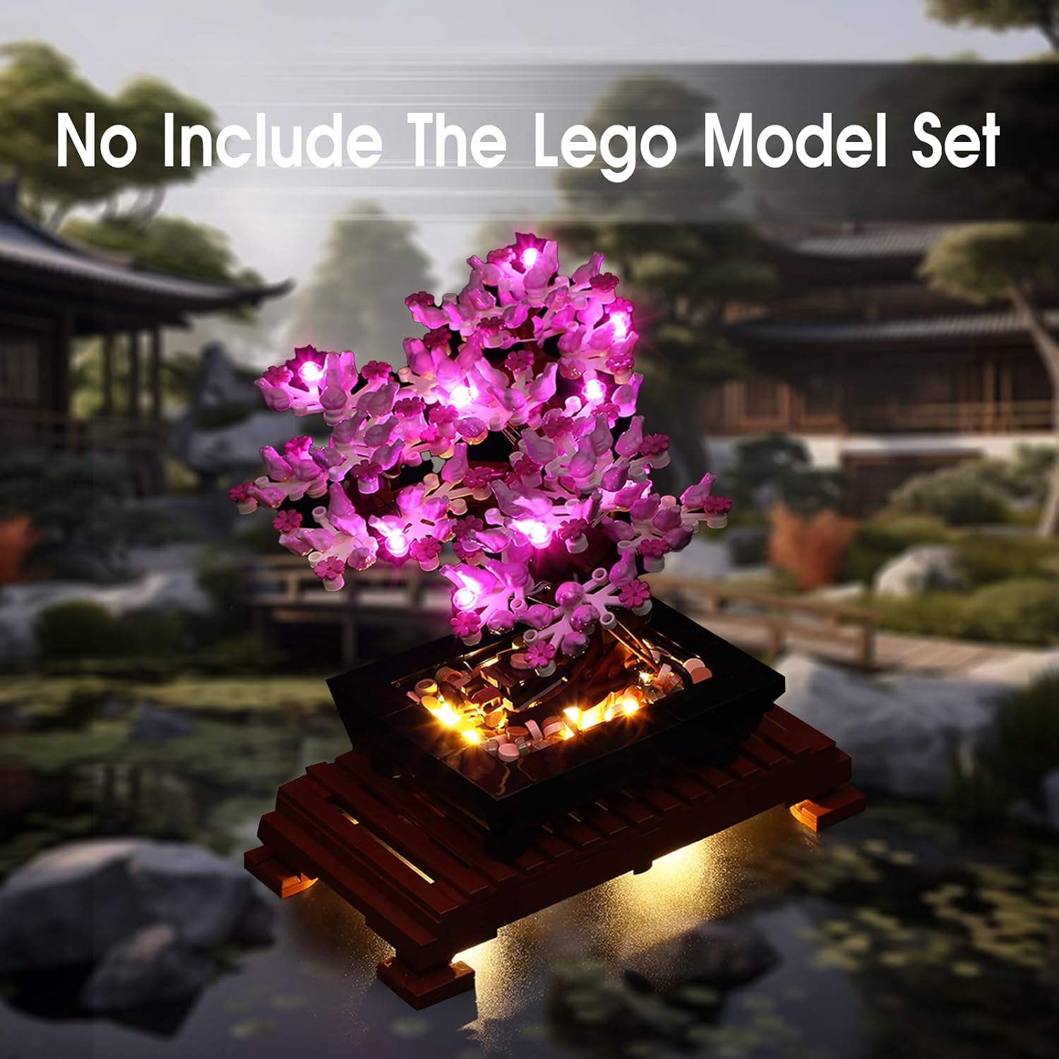 LED Light for Lego 10281 Bonsai Cherry Blossom Tree Set, Light Kit Compatible with Lego 10281 Building Blocks Model, Not Included The Model Set