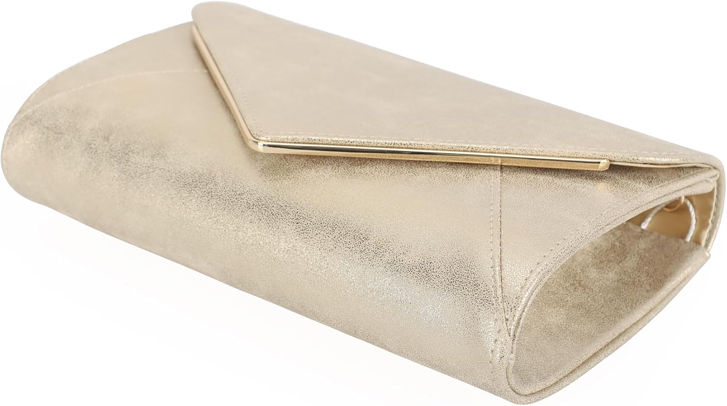 PU Leather Clutch Purses Women Evening Envelope Handbag Prom Wedding Party Foldover Bag - Image 6