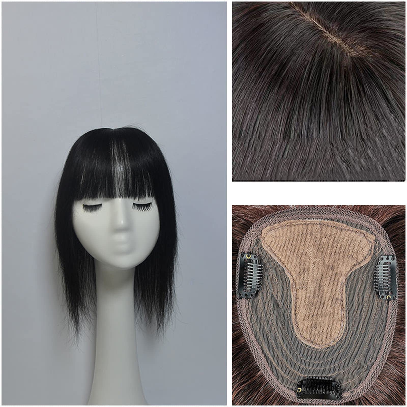 Amazon.co.jp: 前髪のあるヘアエクステンションの人間の髪の毛の 