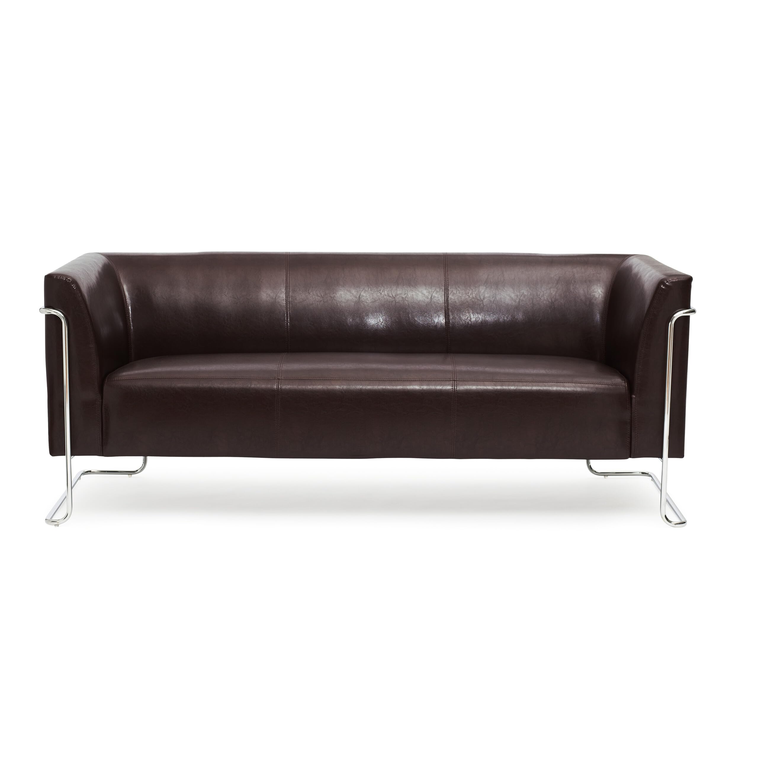 hjh OFFICE Lounge Sofa Curacao Kunstleder Braun