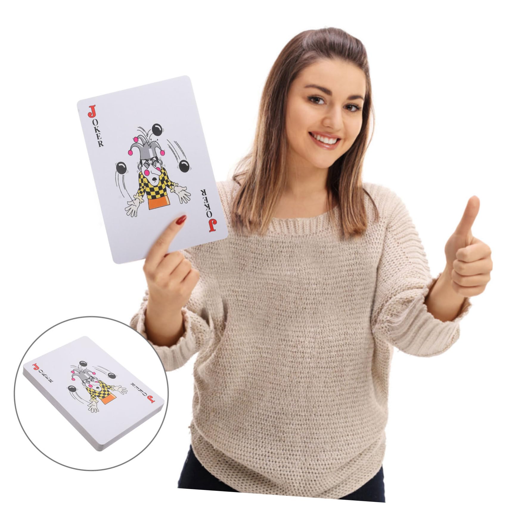 TOYANDONA Carte da Extra Large per Poker e Feste da Tavolo Resistente in Patinata per Giochi Gruppo e Divertimento Party