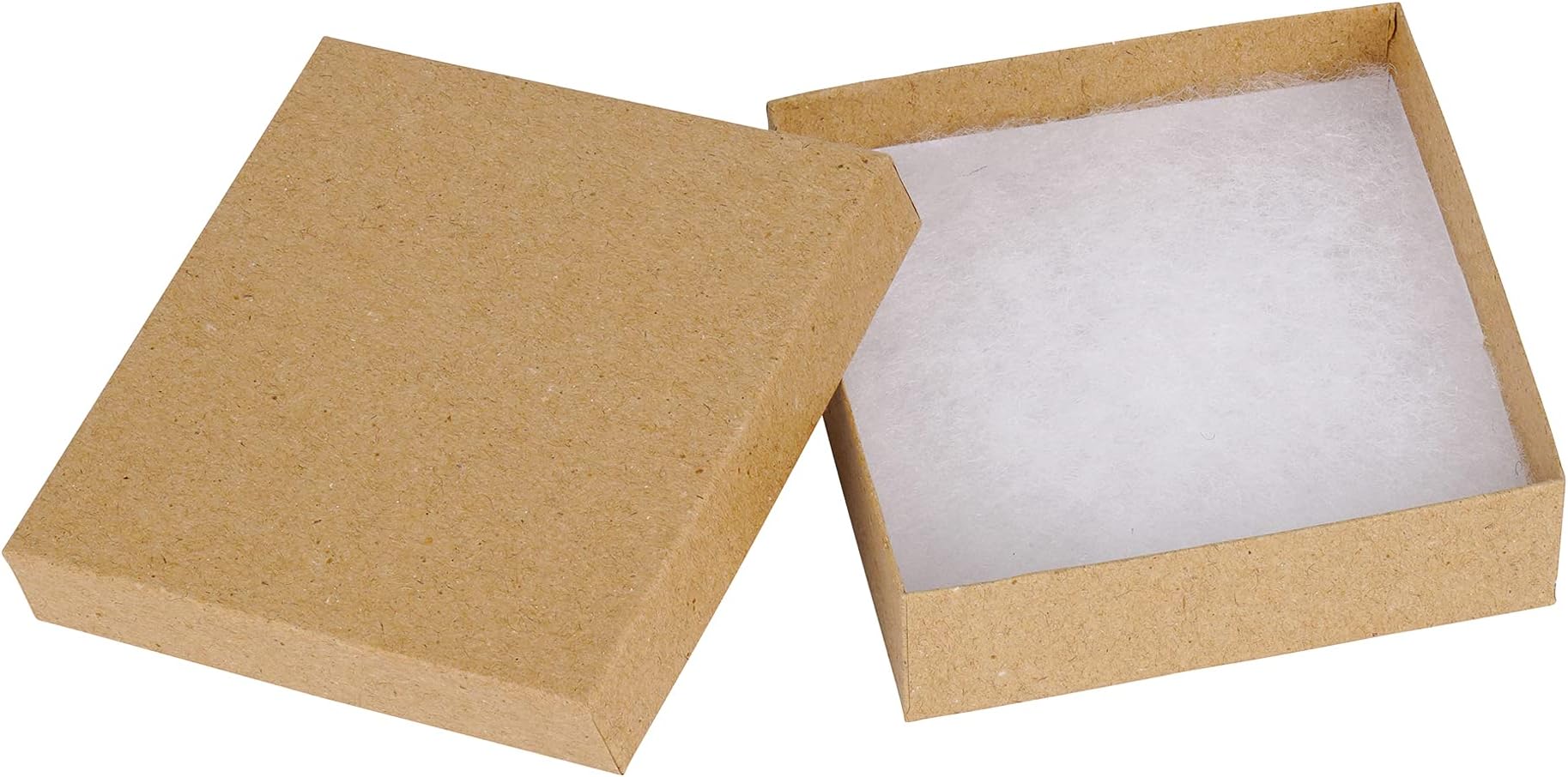 20 Pack Kraft 3.5 X 3.5 X 1 Inch Size Cotton Filled Jewelry