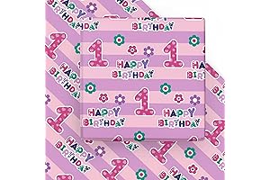 WRAPAHOLIC 1st Birthday Wrapping Paper Girl