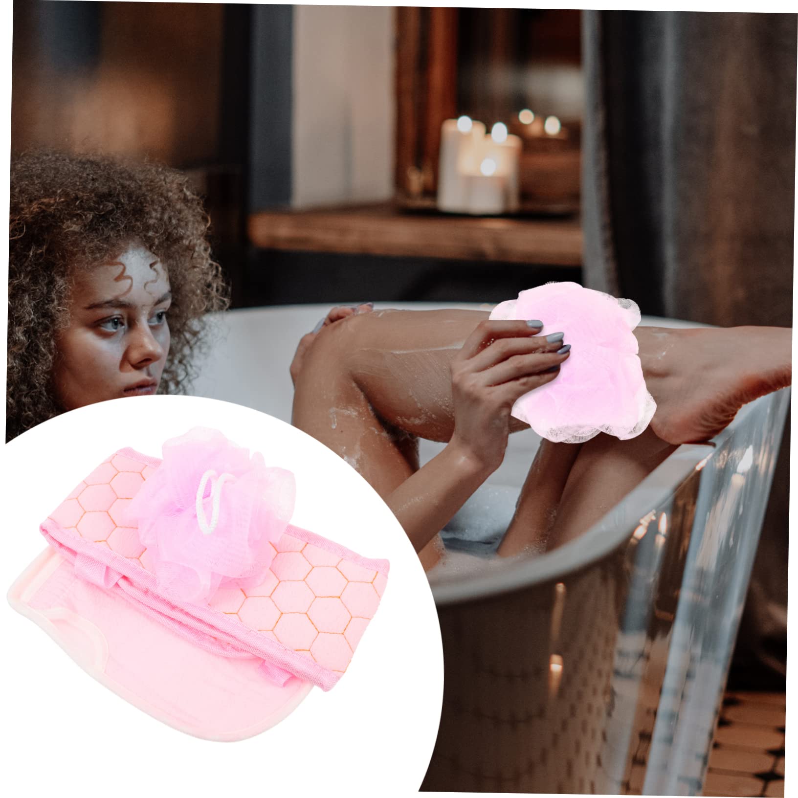 Beavorty 3juegos Toallas Exfoliantes De Malla Accesorios Para Baño Frotador Para Espalda y Cuerpo Material y Ligero