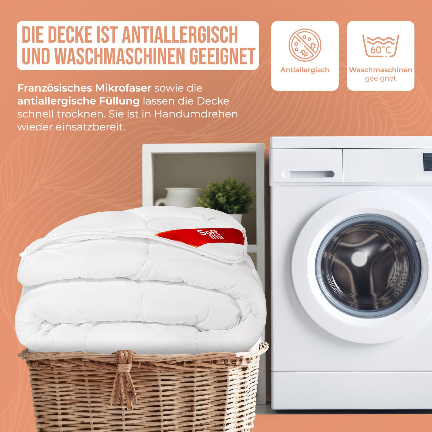 Premium Bettdecke 160x200 Steppdecke Microfaser Hypoallergene Antiallergische - Leichte Decke für den Sommer - Waschbar - Oeko TEX Zertifizert