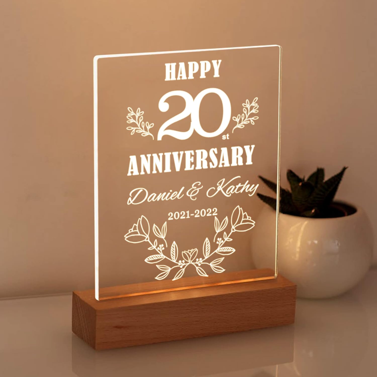 Personalised Anniversary Cards Light up Anniversary Card Gifts for Couples Wedding Gifts from