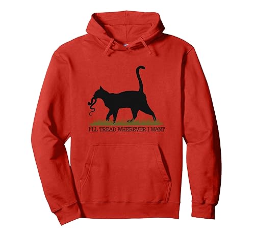 I'll Tread Wherever I Want Cat Silhouette Pullover Hoodie